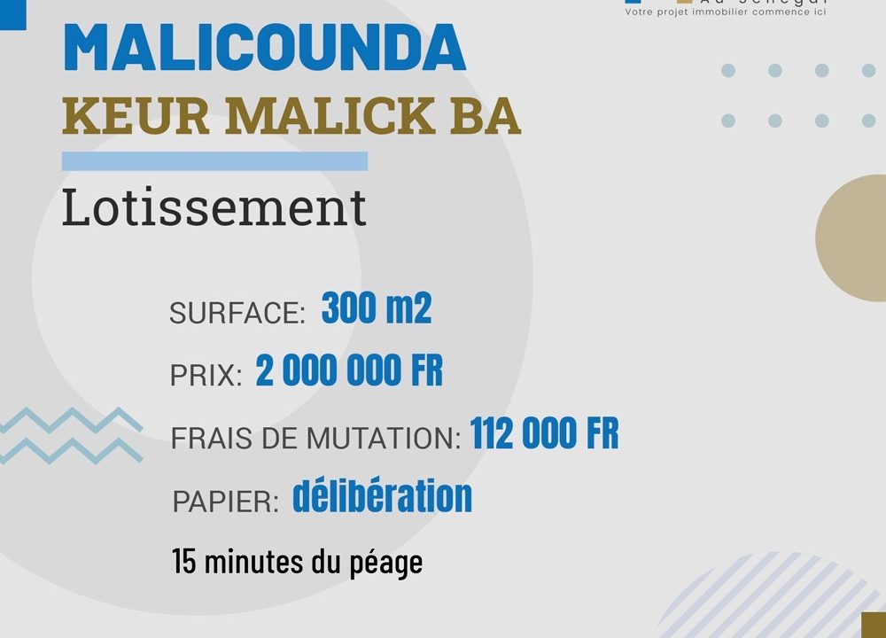 lotissement à malicounda keur malick ba 03