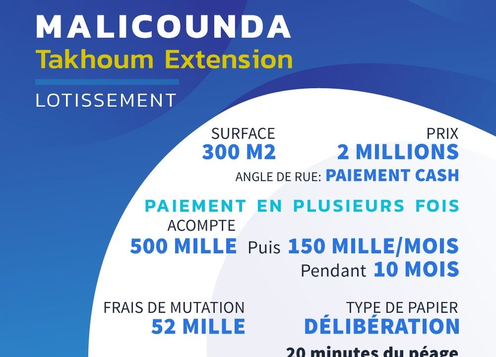 Lotissement à Malicounda Takhoum Extension