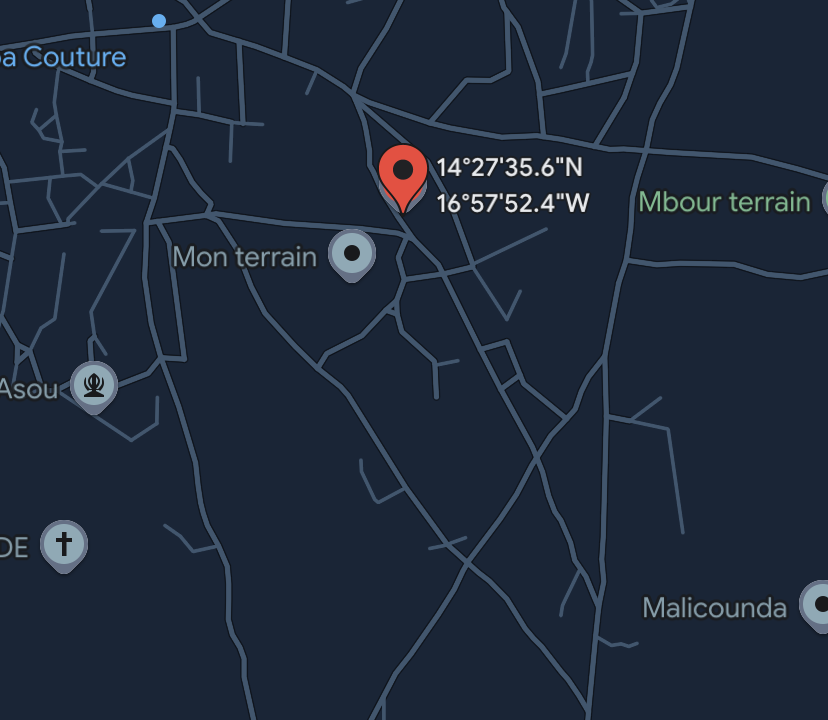 Terrain de 200m2 à malicounda 01