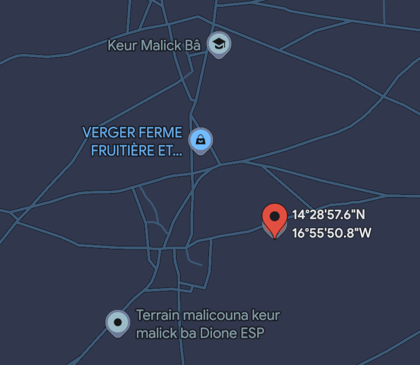 lot de 225m2 à Malicounda 01