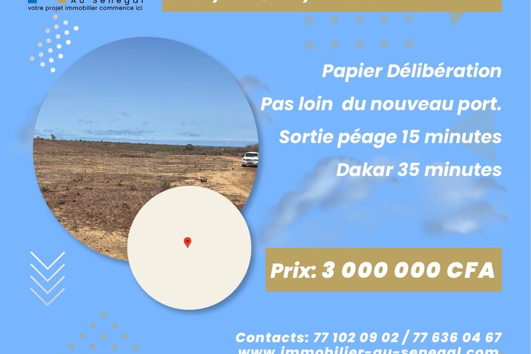 Terrains de 300m2 à ndayane