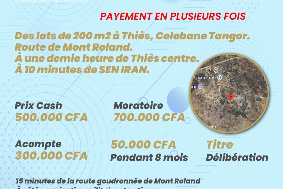 Lotissement à Thiès Colobane